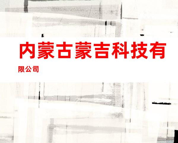 内蒙古蒙吉科技有限公司