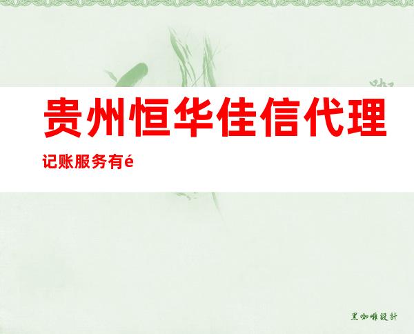 贵州恒华佳信代理记账服务有限公司